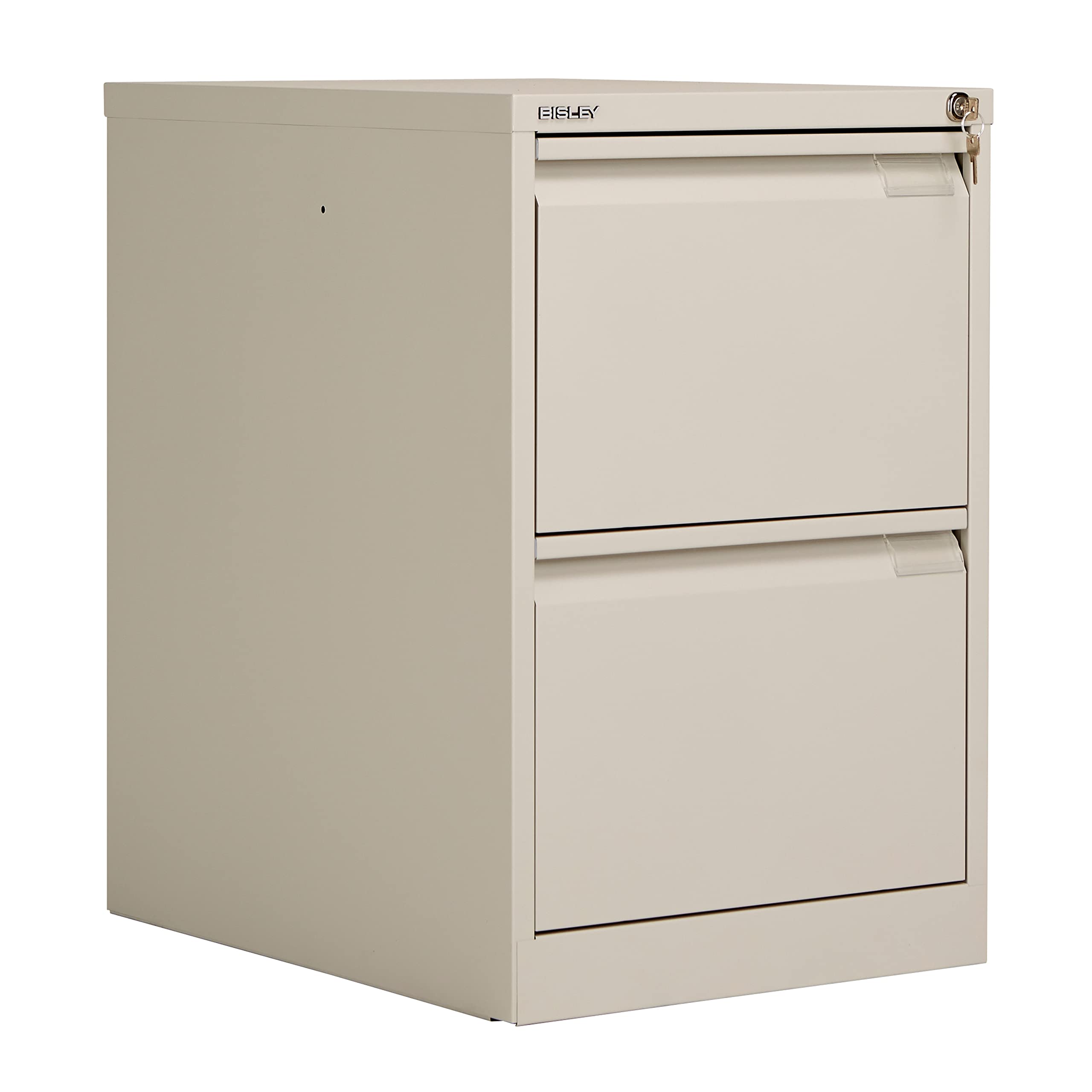 Office Hippo Bisley Classic Two Drawer Filing Cabinet - Goose Grey