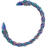 TURTLEDOVE Viking Raven Bracelet Bangle - Adjustable Stainless Steel Norse Scandinavian Torc