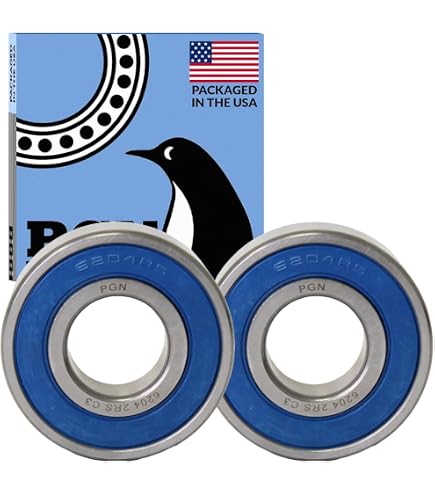 PGN 6205-2RS (2 Pack) Ball Bearing 25x52x15mm Chrome Steel Sealed