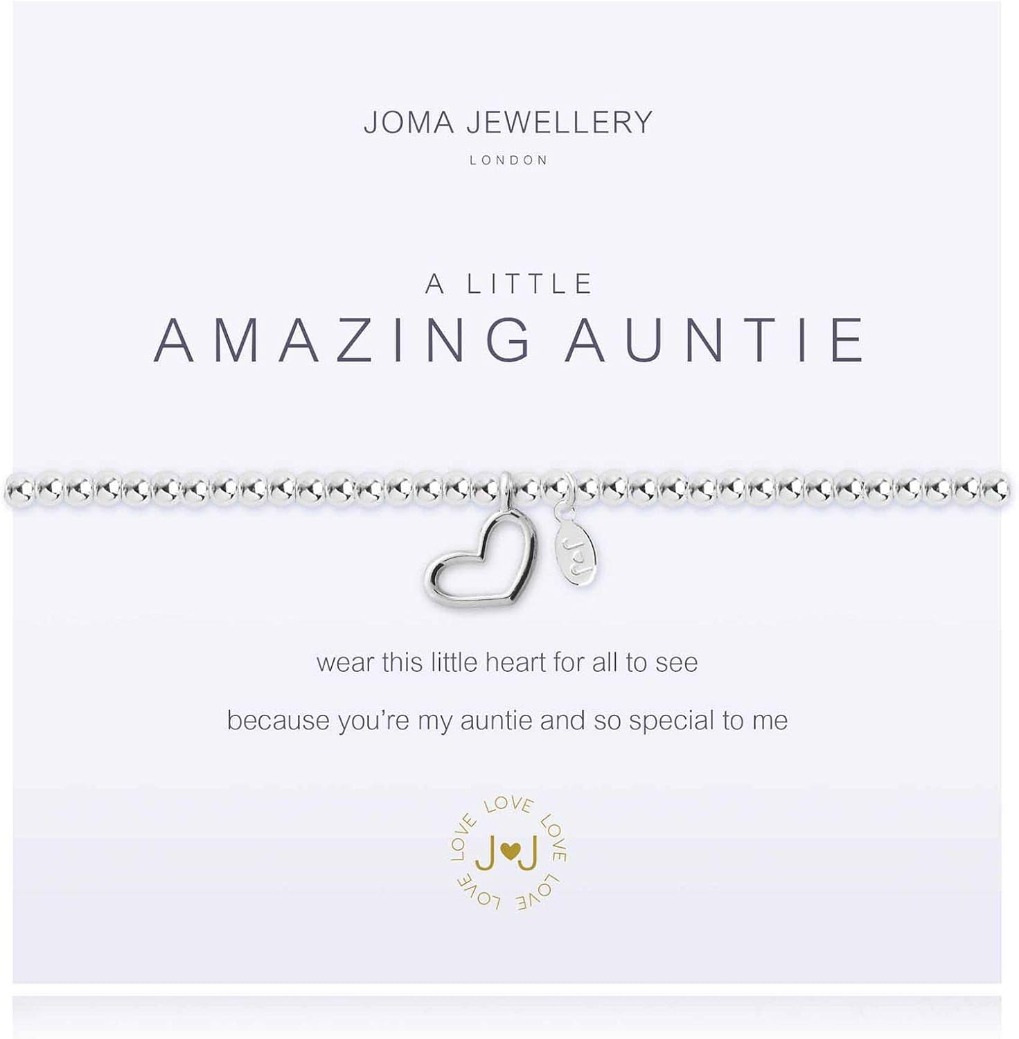 Joma Jewellery A Little Amazing Auntie Bracelet, silver, Circumference: 0.09 cm