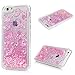 ZSTVIVA Case Cover Replacement for iPhone 6, iPhone 6S, Cute Unicorn Glitter Liquid Cover Protective Bumper Defender Skin for Pink Quicksand Bling Sparkle Shiny Flowing Love Heart TPU Layer Case