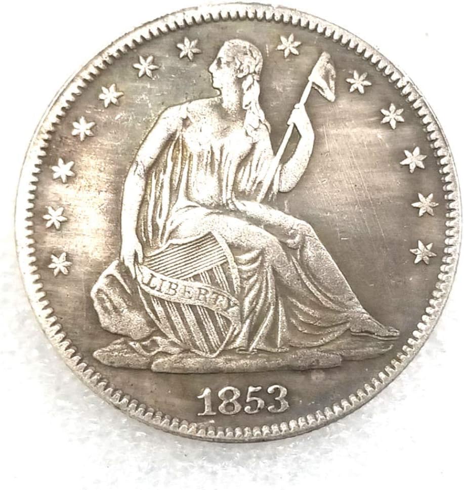 DengRen 1853 Antique Liberty Half-Dollar Replica Old Coins - American Commemorative Uncirculated US Old Coin- Hobo Nickel Coin - Discover History of US Coin Satisfactory Service