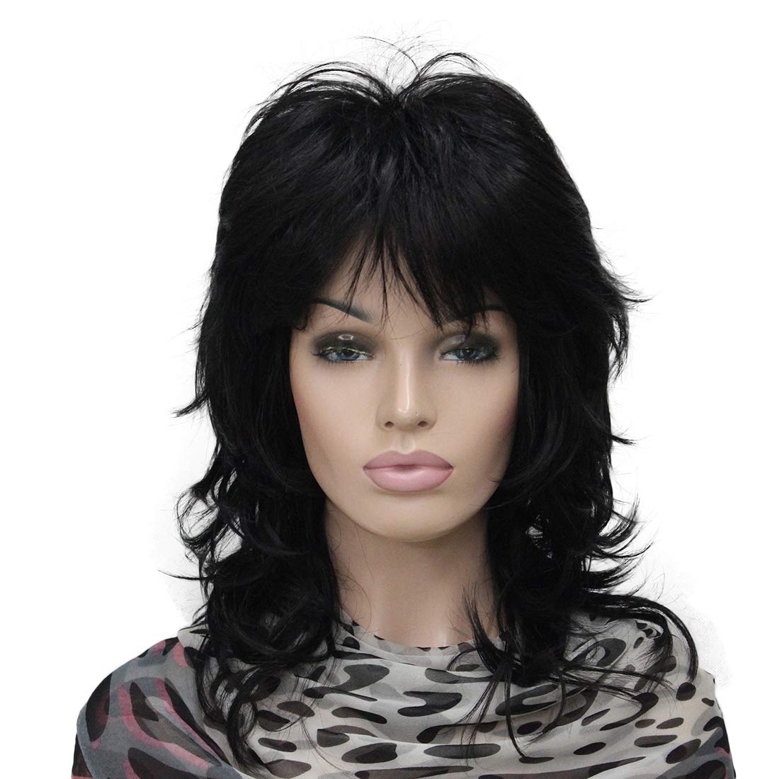 Lydell Long Soft Shaggy Layered Darkest Brown Wig Classic Cap Full Synthetic Wigs