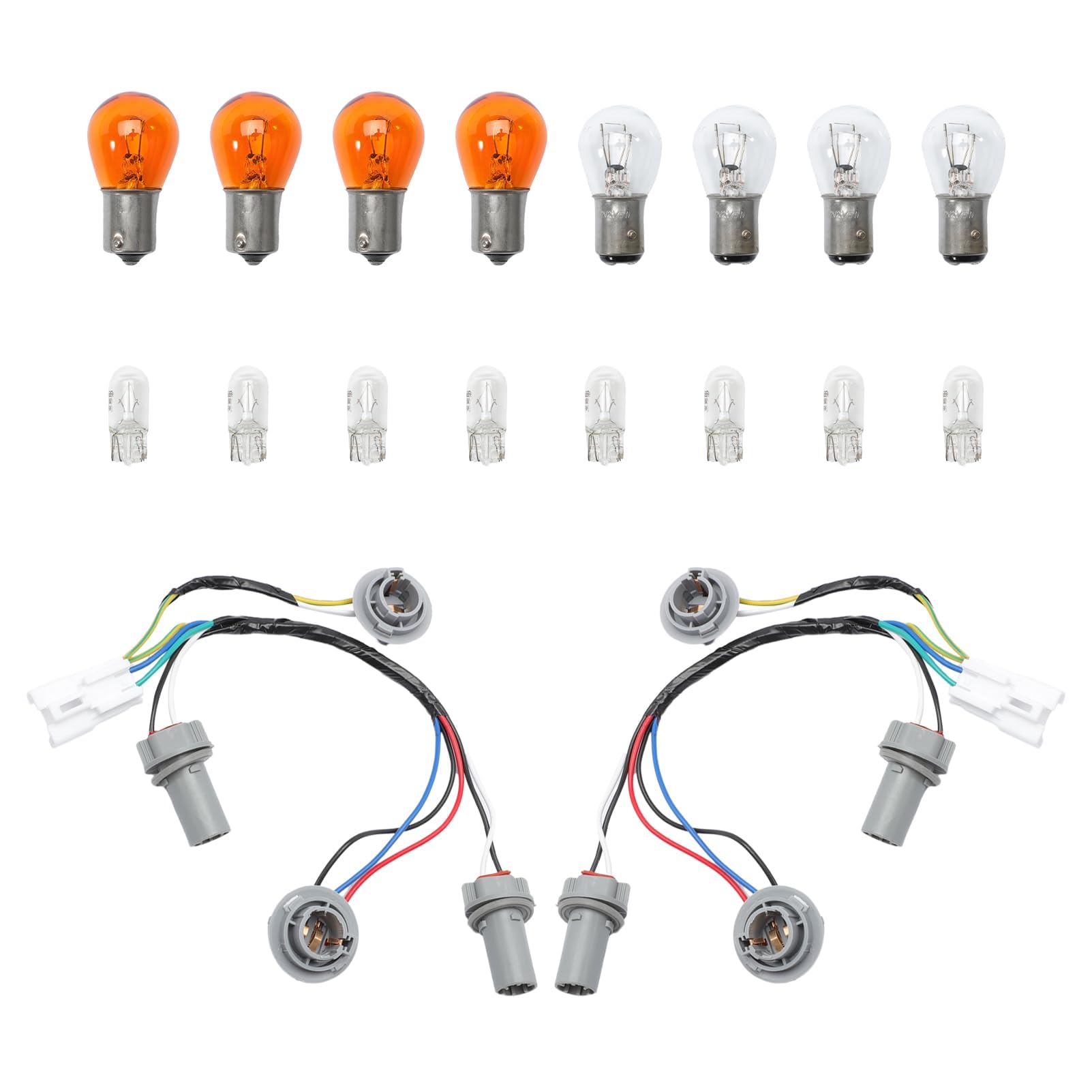 Photo 1 of 2 Packs Tail Light Lamp Wiring Harness Socket Holder & 16 Bulbs Compatible with Sonata 2011 2012 2013 2014 OE Replece 92450-3Q000