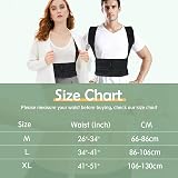 MRLI Back Support Brace Posture Corrector Adjustable Shoulder Lumbar Belt M view 6