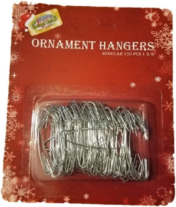 Ornament Hooks - Holiday Essentials Metal Christmas Tree Ornament Hooks - 1.38 Inch - 100/Pk
