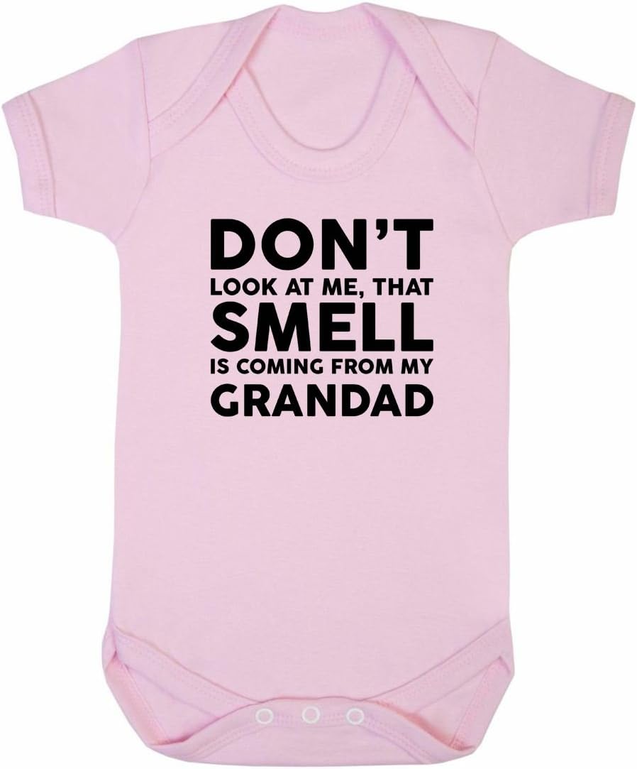Don't Look at Me That Smell is Coming from My Grandad Baby Boy Girl Unisex Short Sleeve Bodysuit