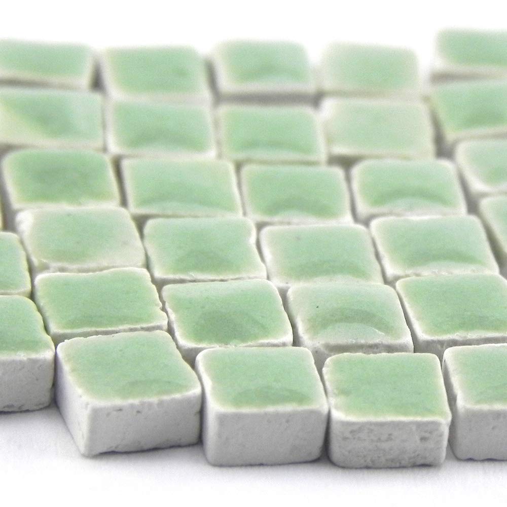 Micro Mosaic Tiles 3/16inch 5x5mm, 1000 pcs, Pale Green, WG05