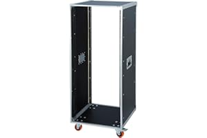 WIKROCK AV Gear Rack 24U Home Audio & Video Stage Stereo Equipment Storage Cabinet Stand On Wheels - 24U 19in Server IT Network Data Devices Storage Rack Cabinet - SC01-24U