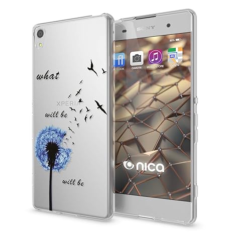 NALIA Handyhülle kompatibel mit Sony Xperia XA, Slim Silikon Motiv Case Phone Cover Crystal Schutzhülle Dünn Durchsichtig, Et