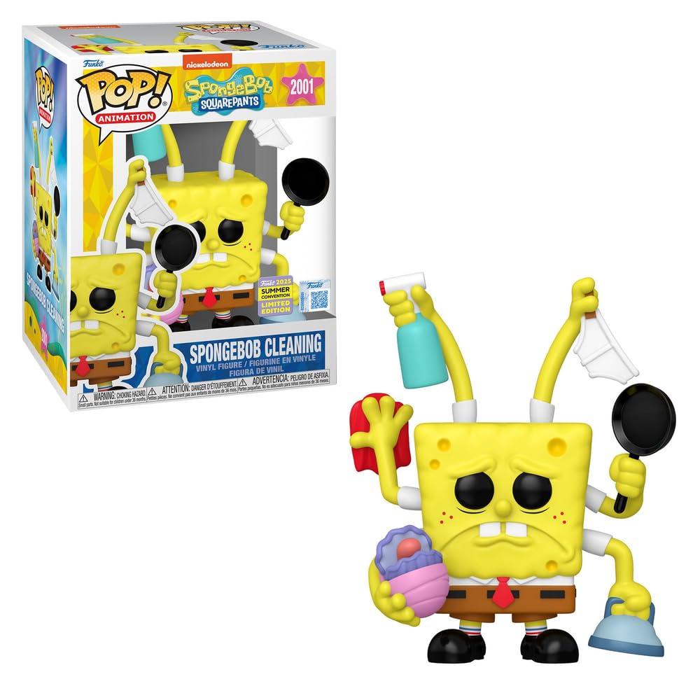 Funko Pop Premium Spongebob Cleaning 2001