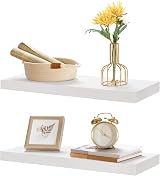 HOOBRO Floating Shelves Set of 2 White Wall Shelves 60 cm EWT60BJ01 view 9