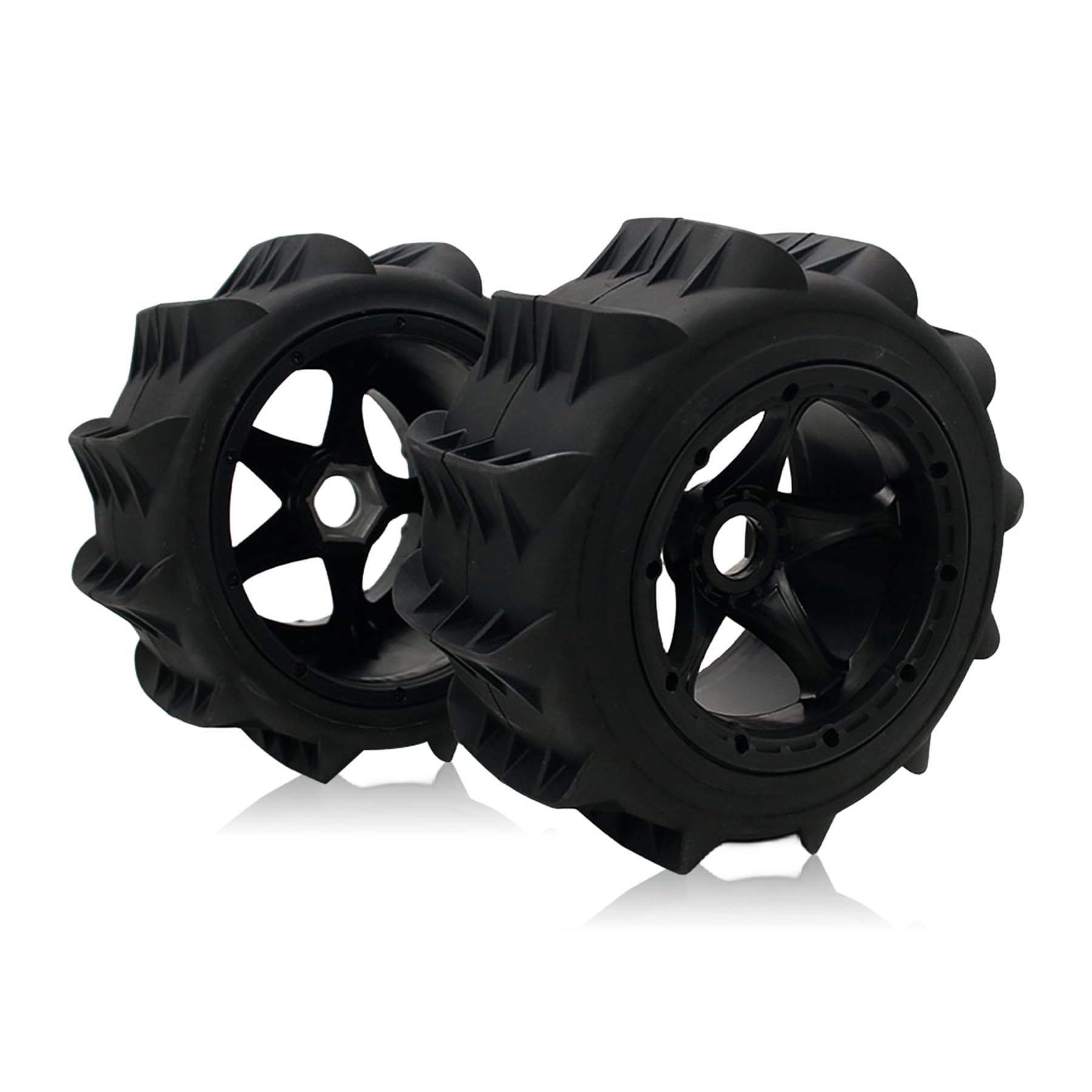 smTSRC Sand Wheel Tire 2PCS Hub Adapter Hexagon 24mm For 1:5 HPI Baja 5B Kraton 8s Losi DBXL-E 2.0