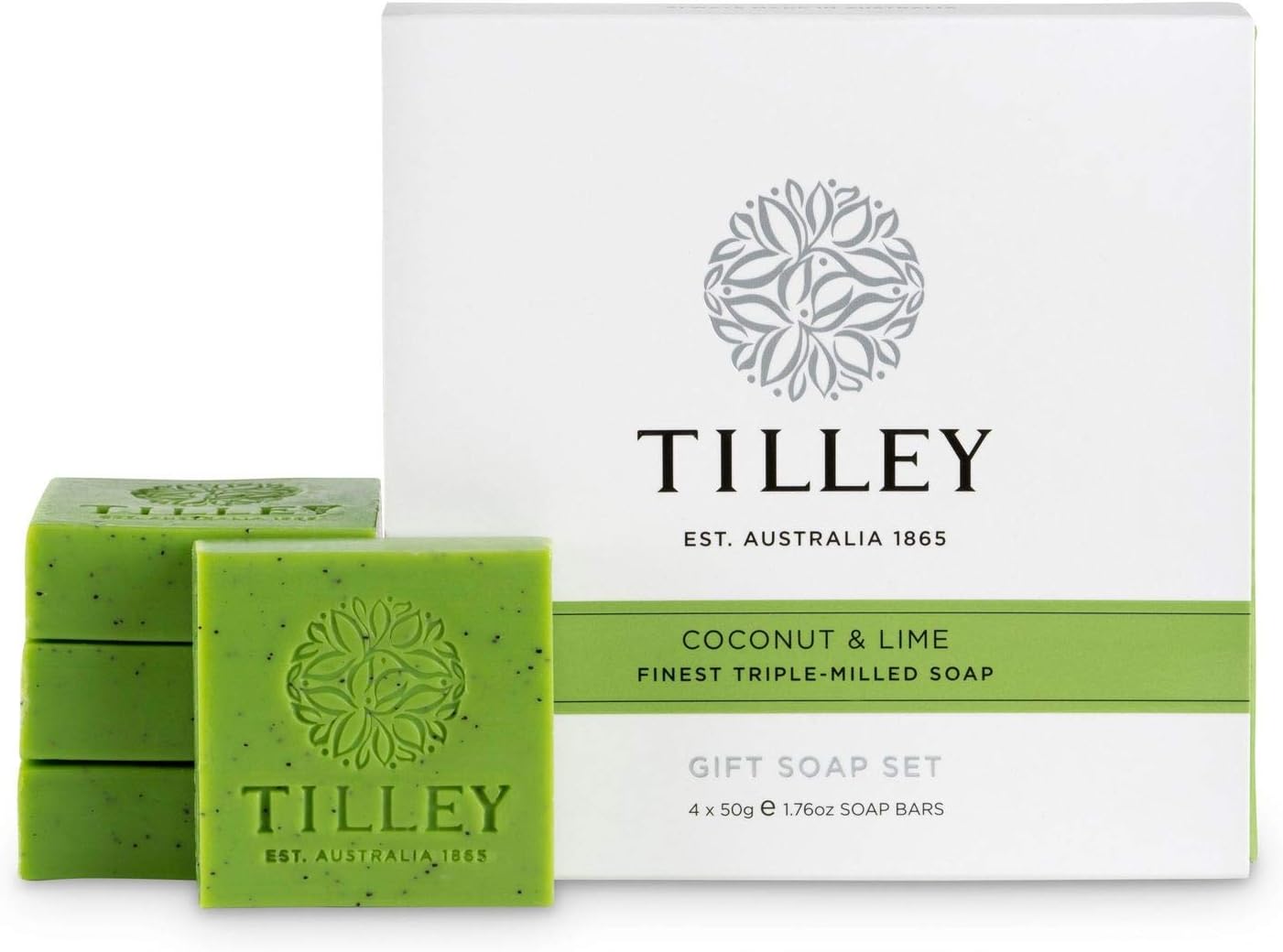 Tilley Australia Coconut & Lime Gift Soap Set (4 x 50g/1.76oz) Australian Natural Organic