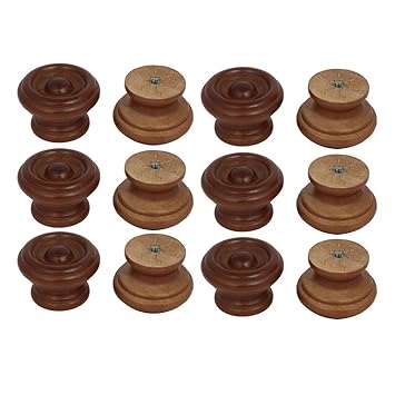 Sourcingmap 12 Stuck Einloch Holz Schublade Schrank Zugknopfe Griffe 37mmx25mm Rotbraun De Amazon De Baumarkt