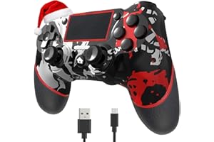 SZYUYU Wireless Controller for Ps4 Romote Compatible with Ps4/Slim/Pro/Windows PC, Controller for Ps4 with 3.5mm Audio Jack, Touch Pad,Six Axis Motion Control, Charging Cable (Flame White)