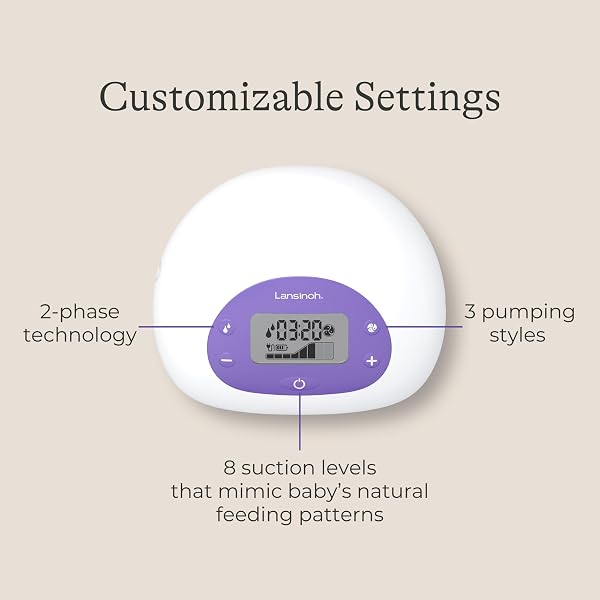 LANSINOH SIGNATURE PRO PORTABLE DOUBLE ELECTRIC BREAST PUMP WITH LCD SCREEN | 3 POWER MODES, 25MM FLANGES, 2 BOTTLES, 1 SLOW FLOW NIPPLE, & CARRY BAG