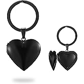 PHOCKSIN Silver Heart Locket Keychains for Women Gold Heart Photo Locket Key Chain Birthday Gifts for Women