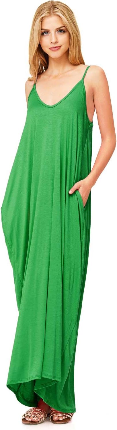 Pink Ice Women's Light 'n Soft Harem Fit Maxi Dress (L, Kelly Green)