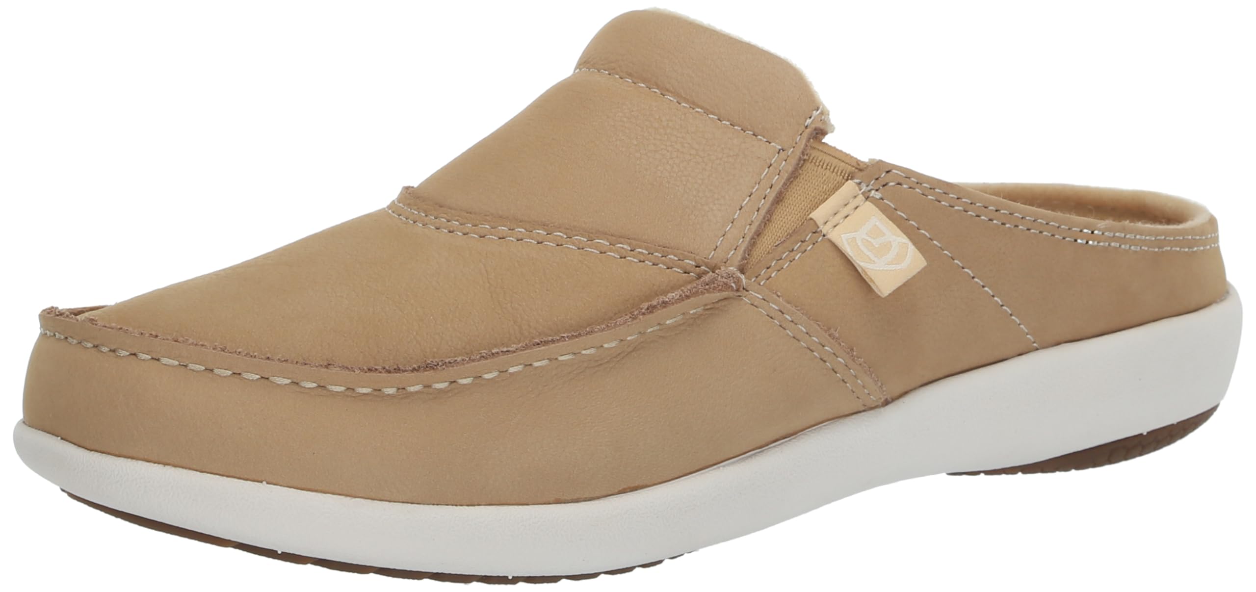 Spenco Men’s Siesta Nubuck Mule, Almond Buff, 10 Wide