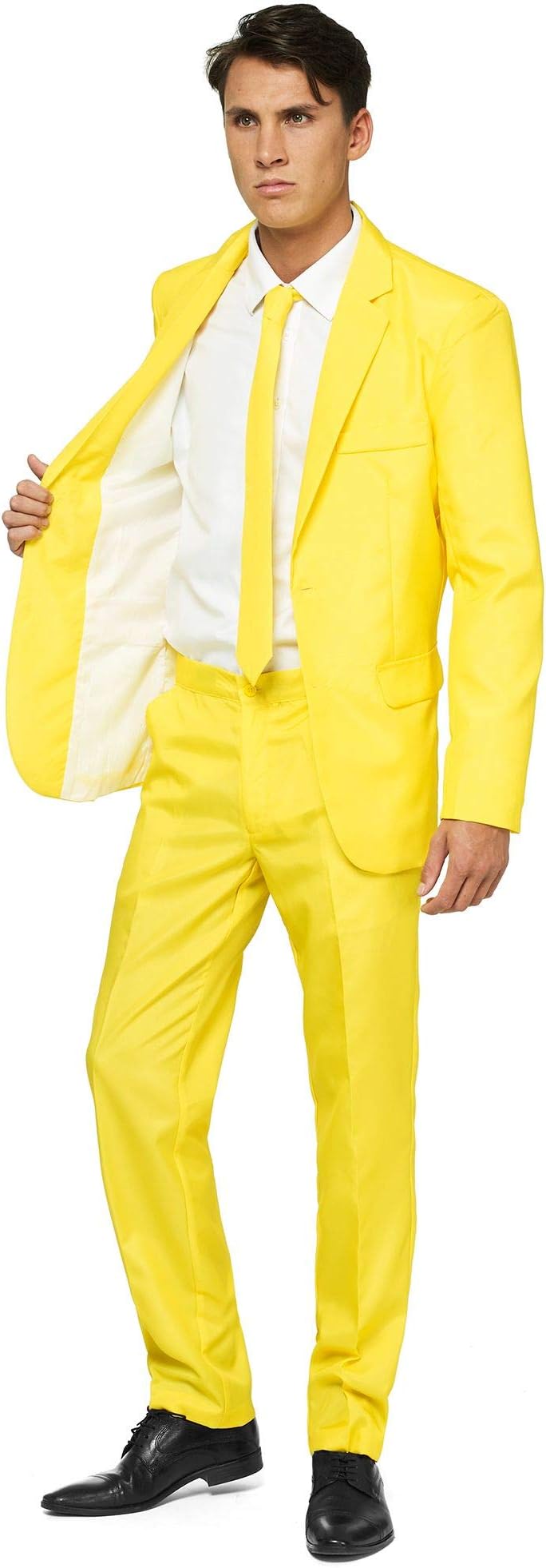 OFFSTREAMMen's Party Costume - 2 Piece Solid Color Outfit for Halloween Party with Jacket - Pants & Tie