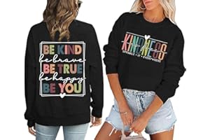 LIWYLU Kindness Is Free Sweatshirt Women Inspirational Sayings Be kind Positive Long Sleeve Shirts Pullover Crewneck Tops