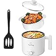 Food Party Hot Pot Electric Pot for Cooking Ramen Cooker 1.8L College Dorm Room Essentials Mini Hotpot Shabu Shabu Pot 110V Noodle Cooker Non Stick