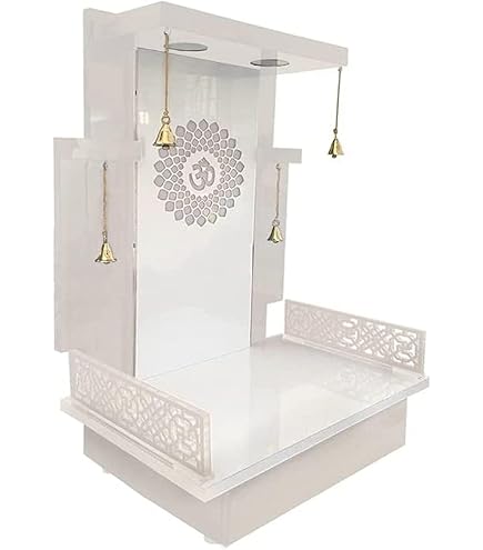 Aazon.co: Aakrati Wooden Teple with LED Light for Hoe & Office
