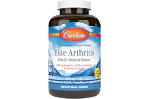 Carlson - Elite Arthritis | 3,200 mg Omega-3s with EPA & DHA | Supports Joint Health & Mobility | Lemon-Flavored Fish Oil | W