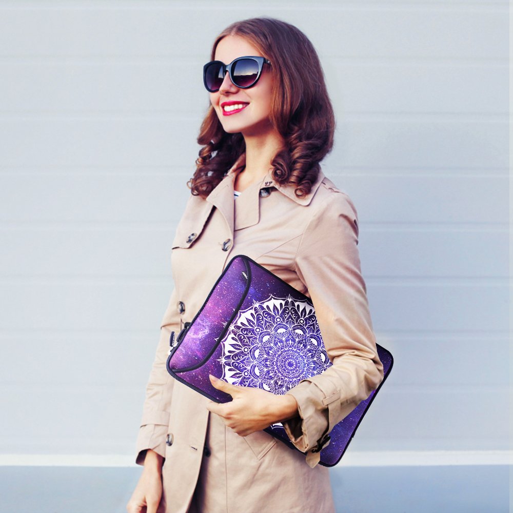 Egonn 15 inch Laptop Sleeve,Protective Laptop case with Pocket for MacBook Air/Pro/Retina(Purple)