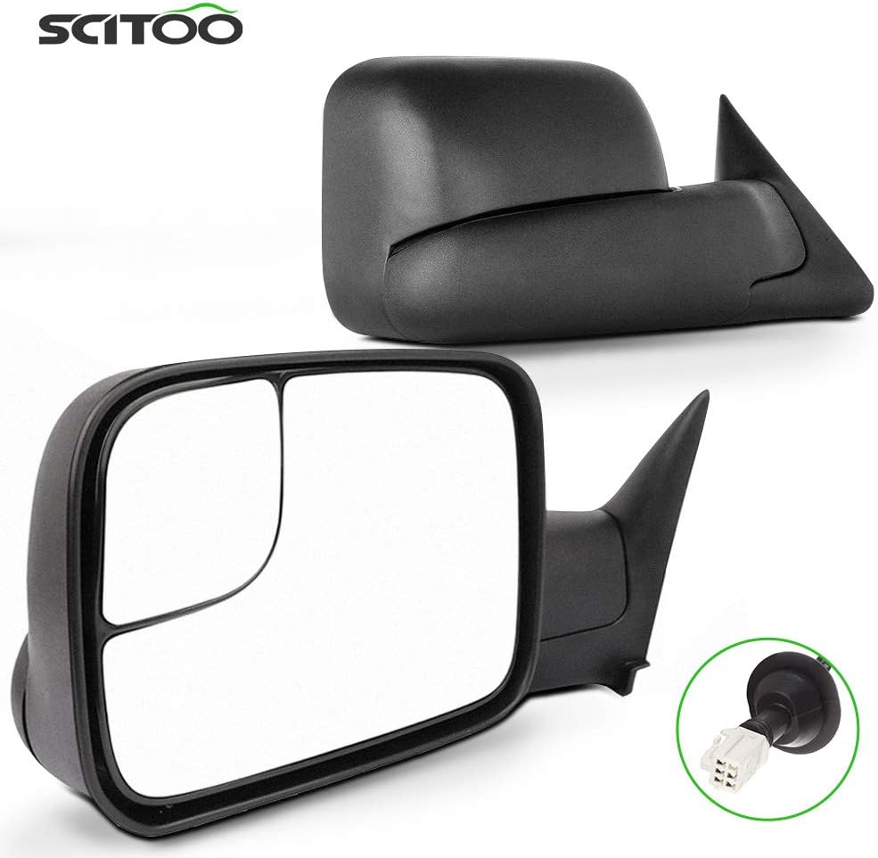 SCITOO Dodge Ram Towing Mirrors Pair Rear View Mirrors Compatible fit