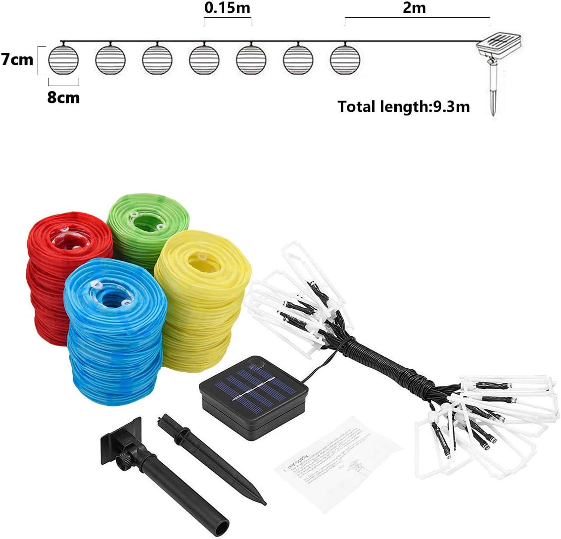 Luz Solar Decoracion para Jardin Caseta Varios colores Guirnaldas Luces