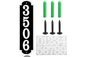 LINMAGCO Metal Address Plaque,Number Signs For House Wall Plaque, Street Name Address Sign,Modern House Numbers,Address Plaque Sign for House,Apartment,Office,Mailbox