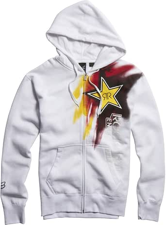 Amazon.com: Rockstar Energy Drink Officially Licensed Fox Faded Front Fleece Men's Hoody Zip 