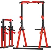 Aroha Foldable Power Tower Pull Up Bar Station, Adjustable Height | 700lbs Loading,Free Standing Pull Up Power Tower Station,Portable and Space Saving,fits Woman and Man, Mulit-grips,