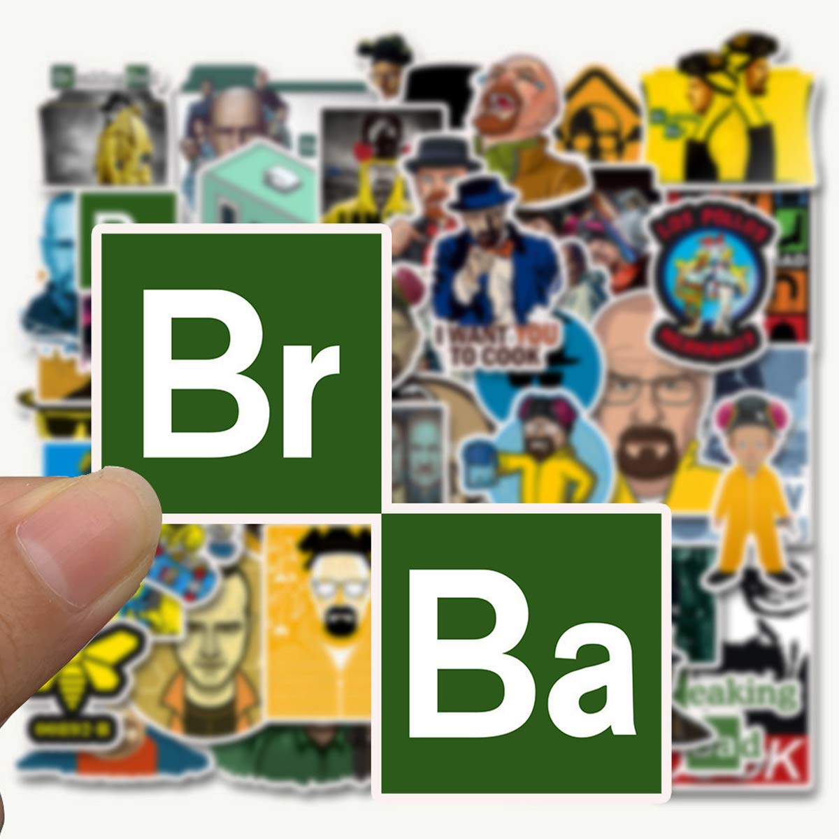 WOCOCO Breaking Bad Stickers, Waterproof Vinyl Stickers for Laptop, Water Bottles, HydroFlask (50 Pack)