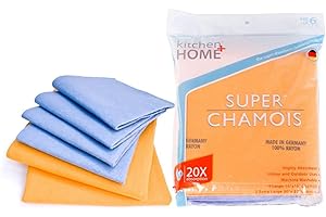 Super Chamois - Super Absorbent Shammy Cleaning Cloth Value 6 Pack - Holds 20x It's Weight In Liquid