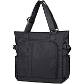 Tiny Chou Tote Bag, Waterproof Nylon Shoulder Bags Laptop Work Bag Multi Pockets Teacher Purses and Handbags for Women Men