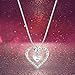Ado Glo Christmas Girlfriend Birthday Gift, I Love You to The Moon and Back Heart Pendant Necklace, Fashion Jewelry for Women Girls, Anniversary Xmas