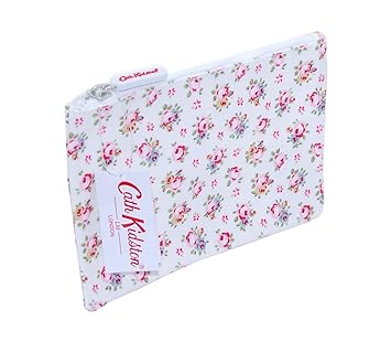 Cath Kidston Zip Wallet Art Brieftasche Geldscheine Tasche Hampton Rose Withe weiß mit kleinen Rosen Oilcloth