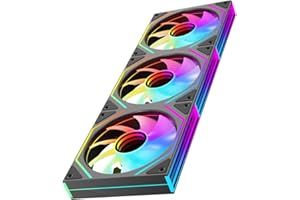 Jungle Leopard Prism4 Ultra X3 120mm ARGB PC Computer Case Fan|Dual Infinite Mirror|9-Blade Design| Motherboard Sync&Daisy Ch
