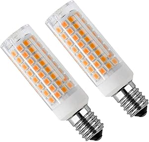 LED E14 Light Bulb Warm White European Base Bulb,E14 LED Refrigerator Light Bulb,E14 Base LED Light Bulbs (Equivalent to75W Incandescent Bulb) E14 LED Light AC 110V-130V (2-Pack)