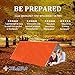 Delmera Emergency Survival Tent 2 Person, Lightweight Waterproof Emergency Shelter, Bivy Sack with Portable Drawstring Bag for Outdoor Adventure, Camping, Hiking, Orange (Orange- Tent)