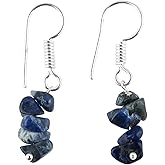 Natural Chips Crystal Earring, Yoga Jewelry, Meditation Earring, Crystals Earring, Raw Gemstone, Energy Healing Crystals, Birthday, Gift for Her, Gemstone Jewelry AA+ Quality, Mother's Day Gifts