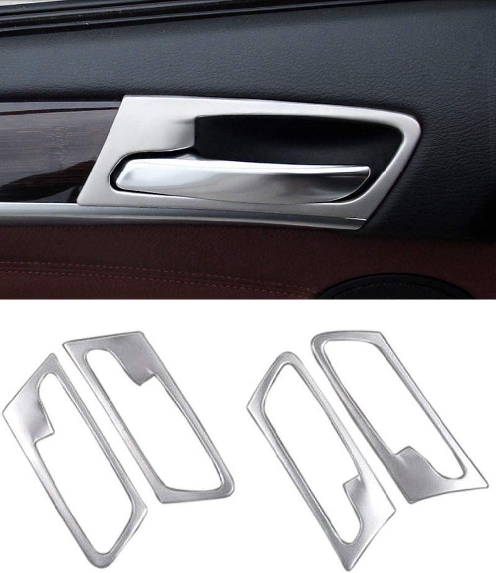 Autohelper Stainless Steel Interior Door Handle Bowl Cover Trim Decoration For X5 E70 2008-2013 4pcs