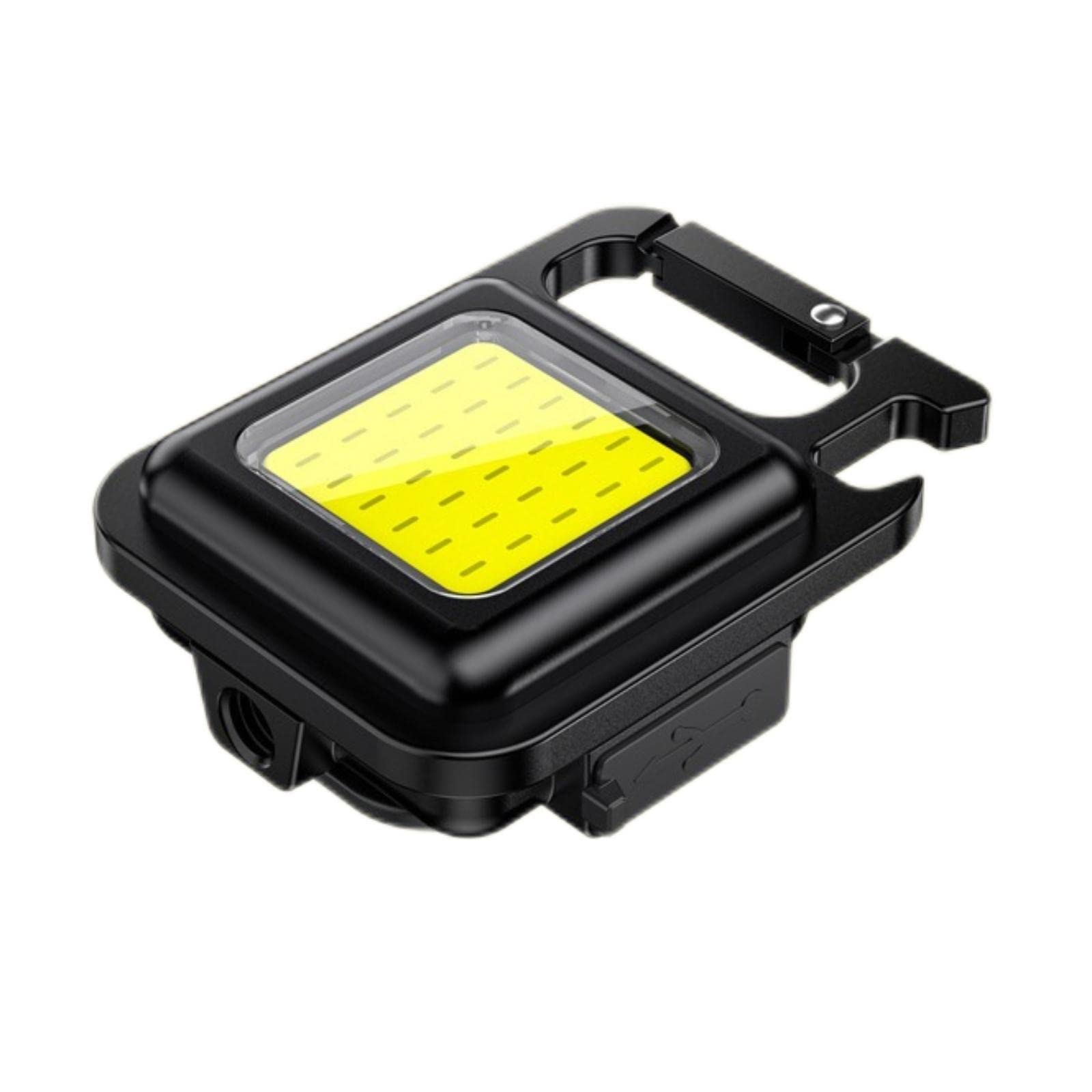 Mini LED COB Flashlight USB Rechargeable Torch Keychain Lamp Portable