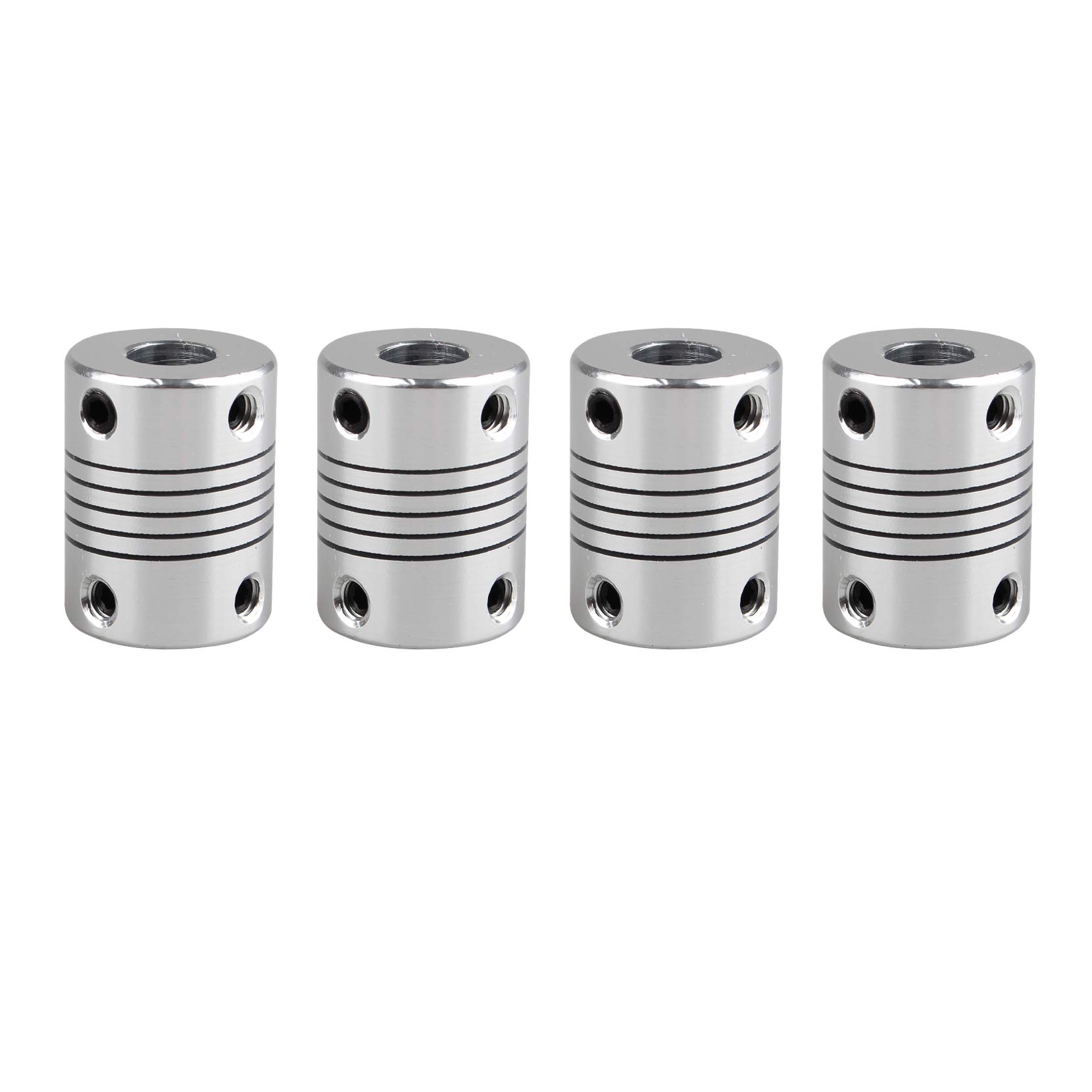 Jopto 4Pcs Flexible Shaft Couplings 5mm to 8mm Stepper Motor Coupler Aluminum Alloy Joint Connector Compatible with Creality CR-10 CR-10S S4 S5 Makerbot RepRap Prusa i3 3D Printer or CNC Machine