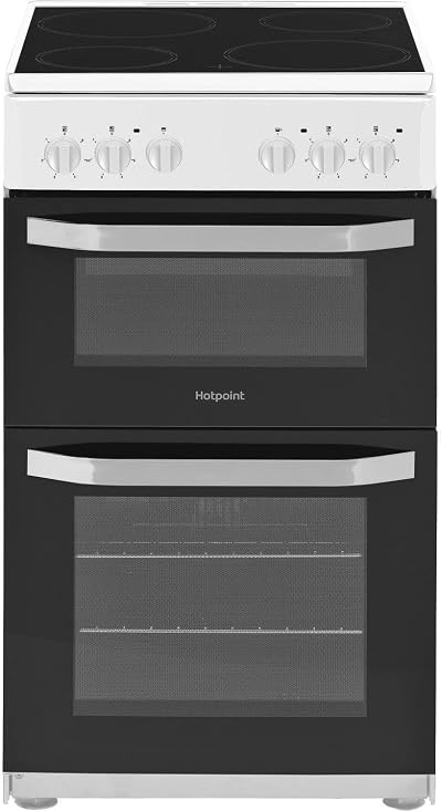 Hotpoint 50cm Double Cavity Electric Cooker White HD5V92KCW