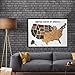 Scratch Off Map of The United States - Fun 'Learn The 50 States' Maps for Kids - USA Oversized Earth Tones Travel Tracker Map - Gift - Where I Have Been Maps - Great at Home Learning Tool
