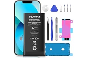 BOANV 9300mAh High Capacity Replacement Battery for iPhone 13, Upgrade Replacement Battery with Pro Replacement Tool Kit for iPhone 13(A2635 A2634 A2633 A2631 A2482)
